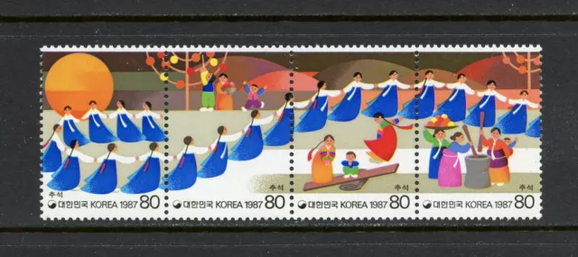 R3358 Corée 1987 Folkways Bande MNH