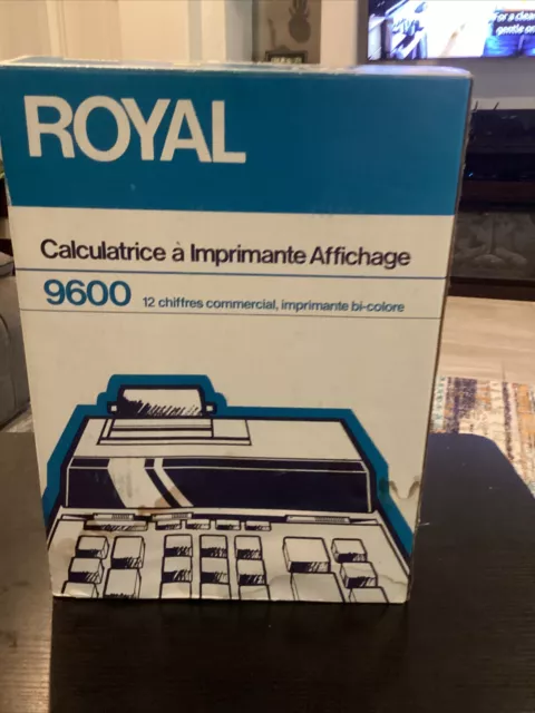 Vintage Royal 9600 Print Display Commercial Calculator/Adding Machine Brand New