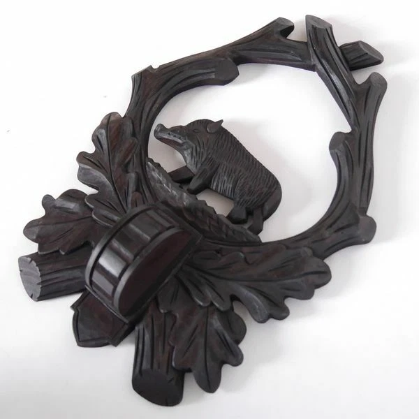 Completo Hecho a Mano Tallado Escudo de Trofeo para Jabalí Hauer 3