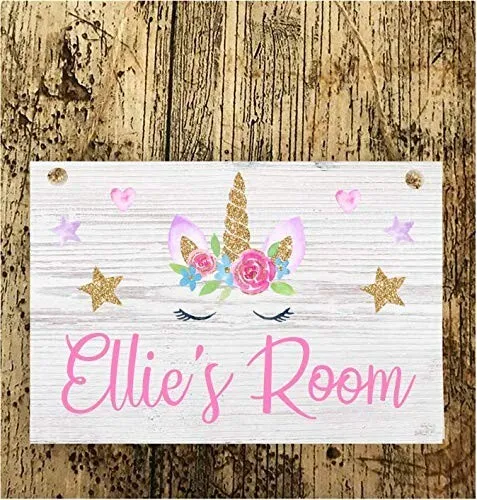 Personalised wooden sign plaque Girls/Boys Bedroom door sign - Ideal Gift 