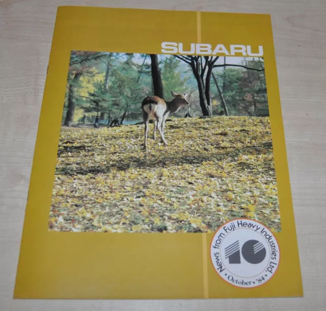 1984 Subaru 10 Magazine Fuji Heavy Industries Brochure Prospekt ENG