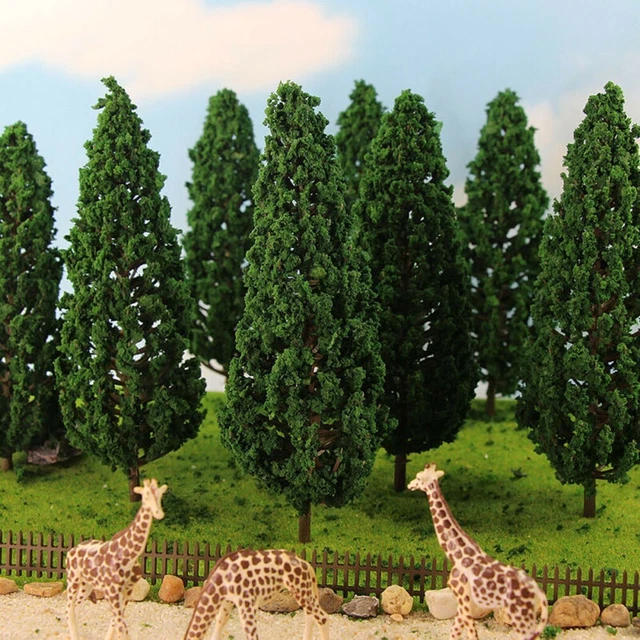 Uteruik - 20 Sapins Miniatures 7,5 Cm Pour Diorama Et Train N, Vert Foncé