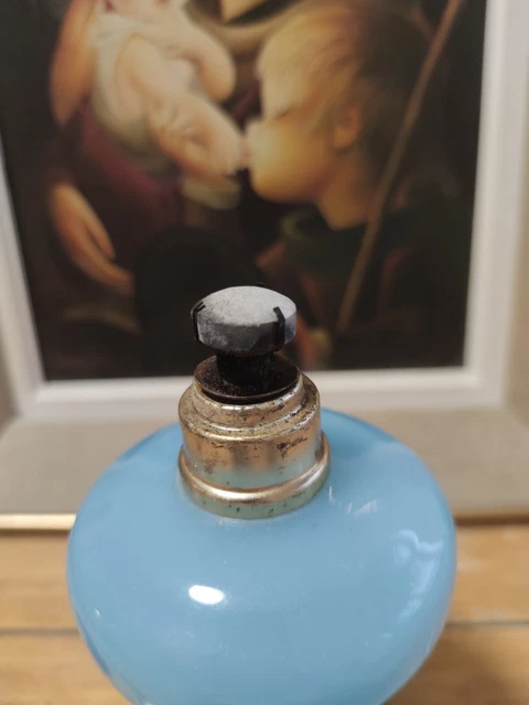 Jolie Lampe Berger Opaline Bleue 6
