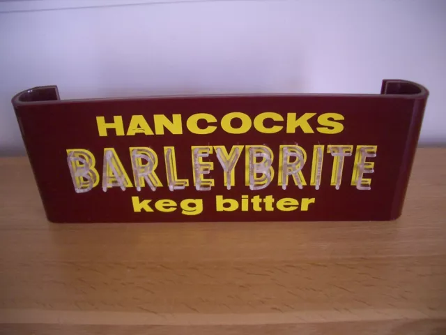 Very Rare 1960's Vintage Hancocks Barley Brite Keg Bitter Beer Advertising Sign