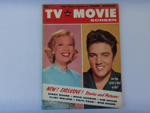 TV MOVIE SCREEN MAGAZINE JAN 1958 ELVIS PRESLEY ARE YOU ELVIS's KIND OF GIRL?