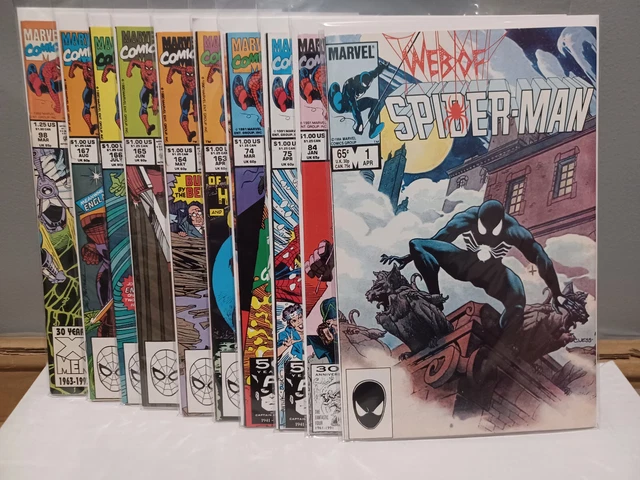 Lot Of 10 Spider-Man Comics High Grade Marvel Comics - Web Of Spider-Man #1