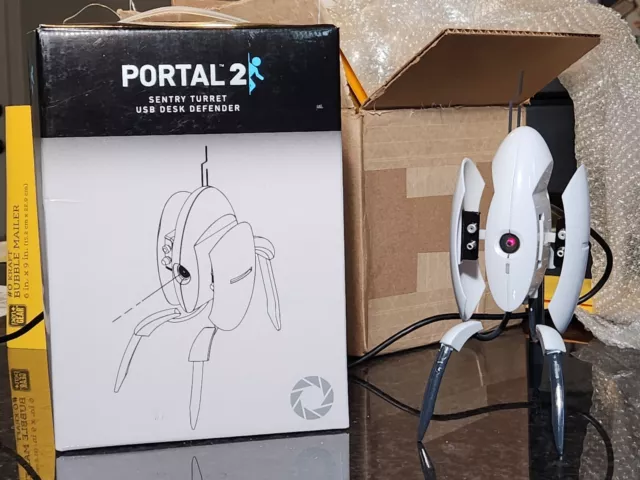 Portal 2 Sentry USB Turret Desk Defender By ThinkGeek Valve Motion Activated