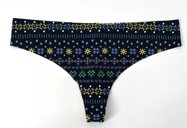 NWT AERIE THONG Sz M Navy Blue Rudolph Antlers £11.88 - PicClick UK