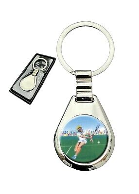 Tennis A Personalised Metal Alpha Keyring in Gift Box 