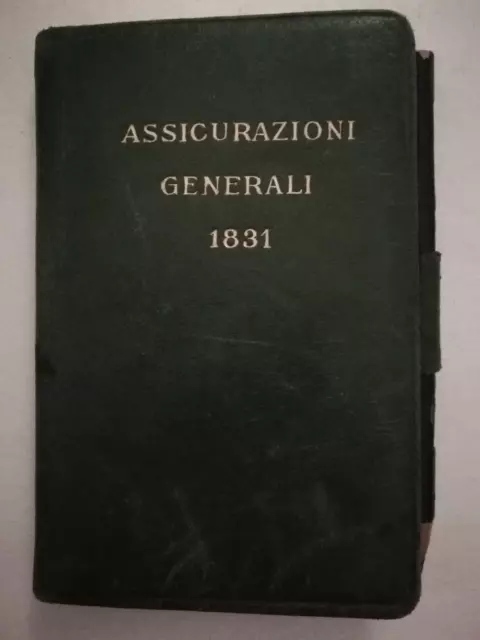Assicurazioni Generali Di Trieste E Venezia - Agendina Pubblicitaria 1938