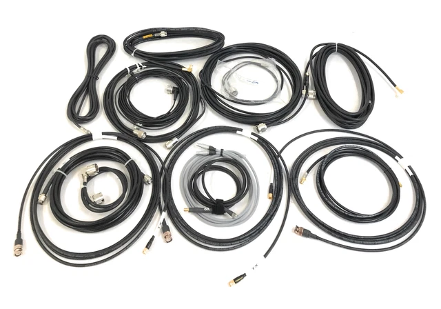 Lot of 15-Mixed Lengths Mixed Connectors Coax Cables for Ham, Radio, Antenna