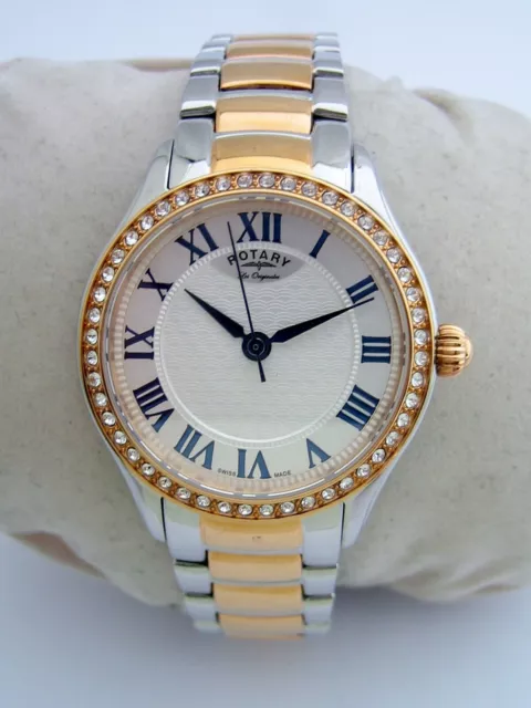 Rotary Les Originales Womens Watch Lb00675/21 Gold Swiss Made Crystals Genuine