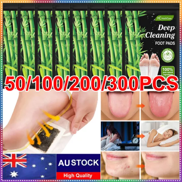 300-10 Pack Detox Foot Patches Pads Natural plant Toxin Removal Sticky Adhesive