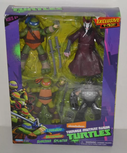 RETRAIT BOUTIQUE - Collection 4 Figurines Tortues Ninja Classic Turtle  Playmates Toys