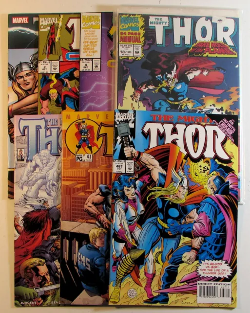 Thor Lot 7 #467,Annual 18,2nd Series 42,48,Corps 2,4,Saga 1 Marvel 1993 Comics