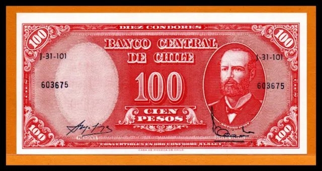 Chile UNC Note 10 Centesimos ND (1963) (Overprint on P-122) P-127a