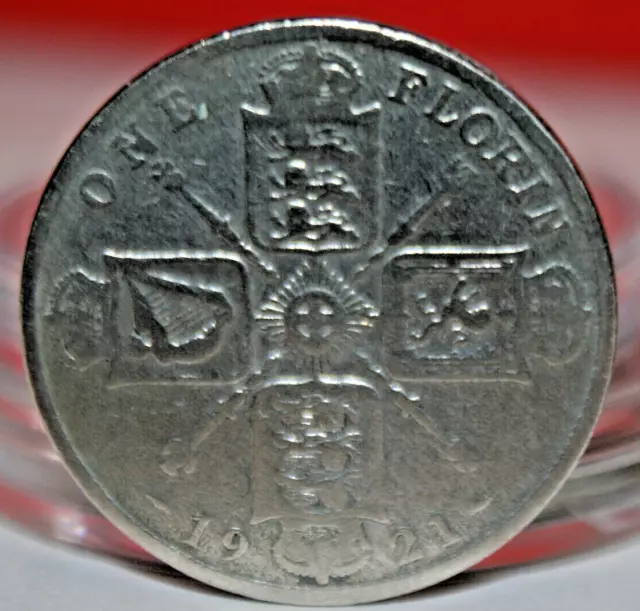 1 FLORIN 1921 - GEORGE V.  - 500er SILBER -#1