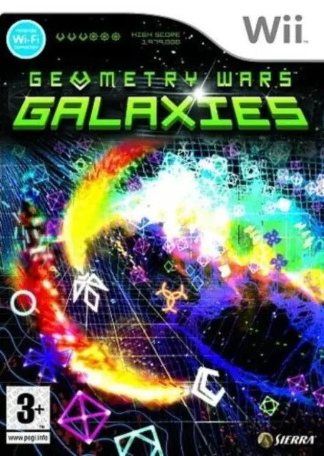 Geometry Wars: Galaxies (Nintendo Wii 2008) Video Game Reuse Reduce Recycle