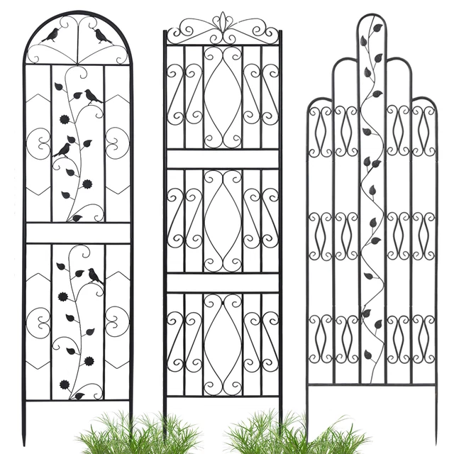 HOCH Rankgitter Rankhilfe Rankzaun Spalier Rosen Garten Deko Sichtschutz Metall