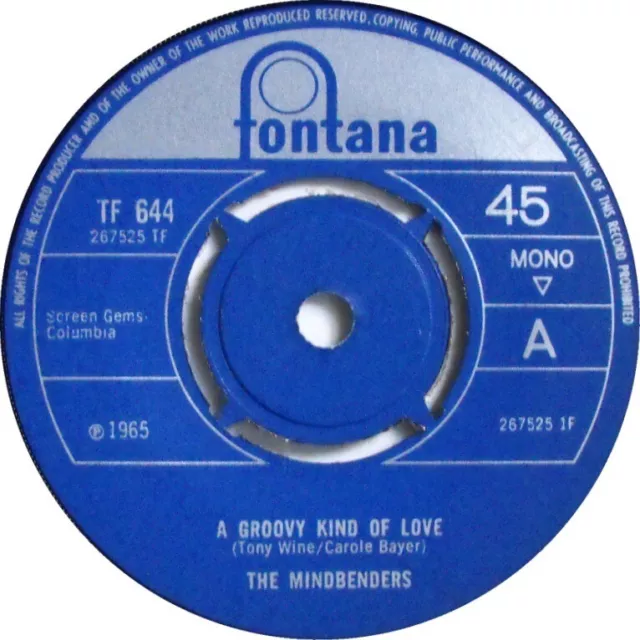 Vinyl 7 Zoll Single, THE MINDBENDERS, EINE groovige Art von Liebe, TF644 (1965)
