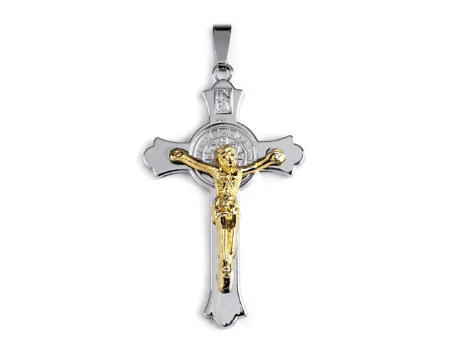 Schlüsselanhänger Kettenanhänger Kreuz aus Edelstahl mit Motiv