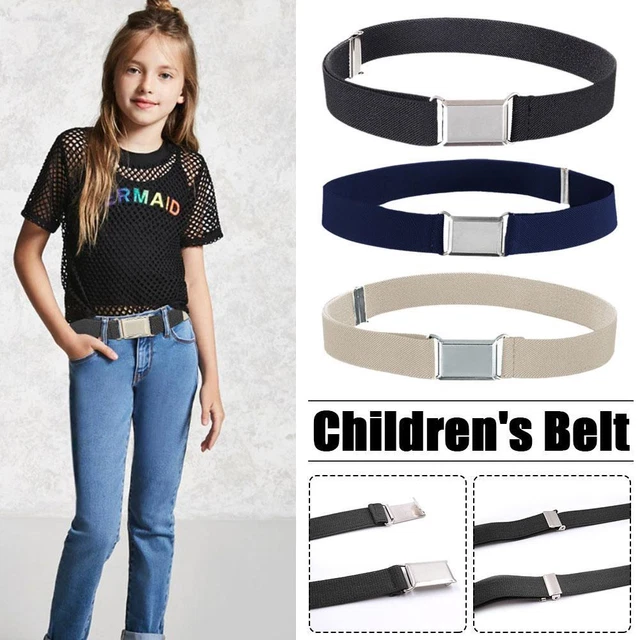 Kids Toddler Belt Elastic Stretch Adjustable Belt For Boys s Girls Buckle n V1U3