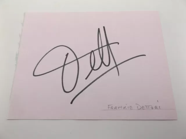 5.5" x 4.5" AUTOGRAPH BOOK PAGE HAND SIGNED BY FRANKIE DETTORI - HORSE RACING