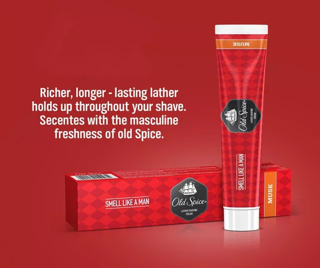 Crema de afeitar Old Spice MUSK Lather - Huele a hombre - Envío gratis de...