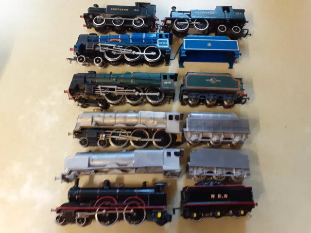 Six Kit Built Brass And White Metal Locomotives And One Hornby M7 Oo Gauge