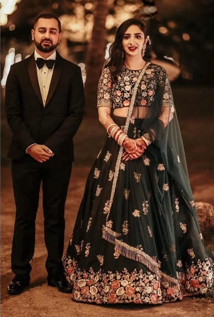 NET WEDDING FLORAL Lehenga Indian Women Bollywood Ethnic Party Wear Lengha Choli 38.00 PicClick UK