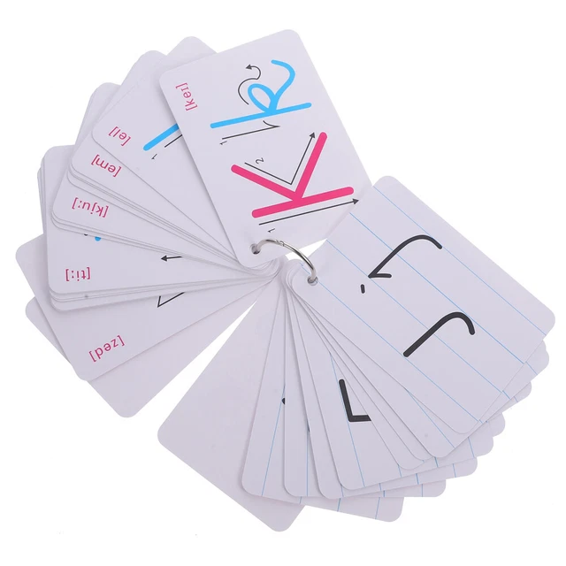 English Study Card STUDY CARDS ALPHABET English Letter Learning Flashcards for Kids £6.99 ...