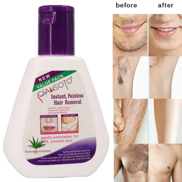 Removal Cream Painless Depilatory Hair Growth Inhibitor Aloe Natural Extraction