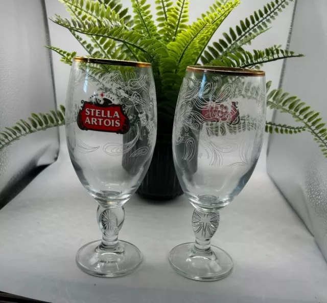 2 X Stella Artois HAITI LIMITED EDITION buy a lady a drink 33cl CAMBODIA GLASSES