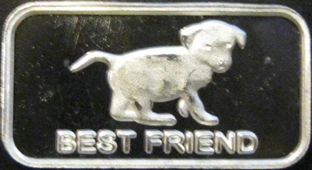 Best Friend - 1 GRAM GR G .999 Fine Pure Solid Silver Bullion Bar