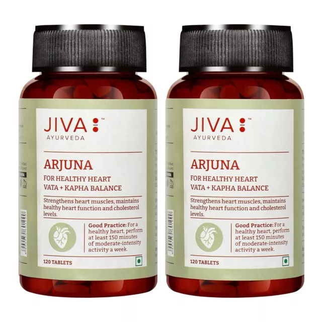 Jiva Arjuna - 120 * 2 Tablets | Promotes Heart Health | 100% Pure & Natural - FS