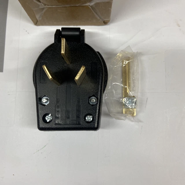 3 Prong Plug 10-30P & 10-50P, 30 & 50 Amp, 125 & 250 Volt, 3-Pole, 3-Wire M2123