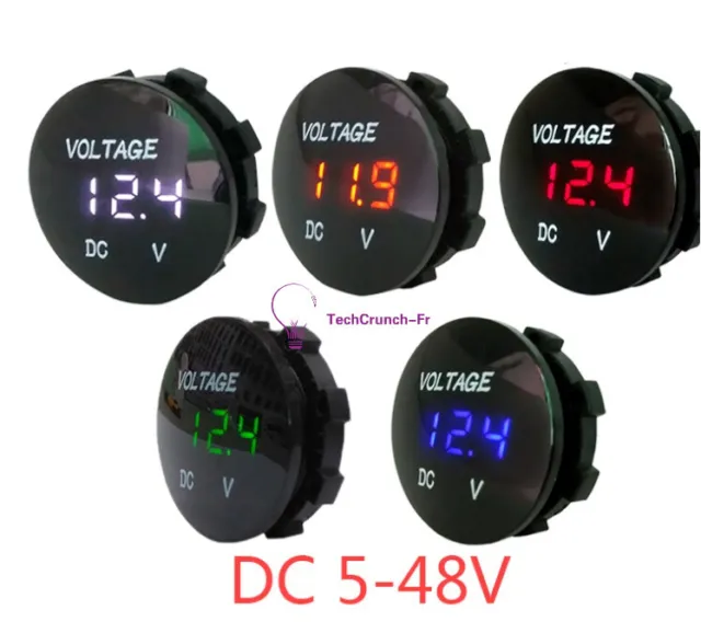 LED Panel DC 12V-24V Digital Voltage Volt Meter Display Voltmeter Motorcycle Car