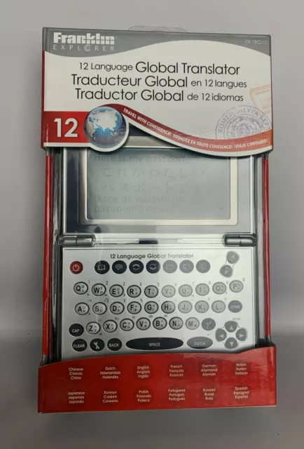  Franklin 12 Language European Translator FR-TJS12