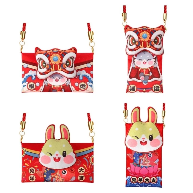 Cloth Envelope Rabbit Diagonal Bag New Year Spring Festival Pockets Gift