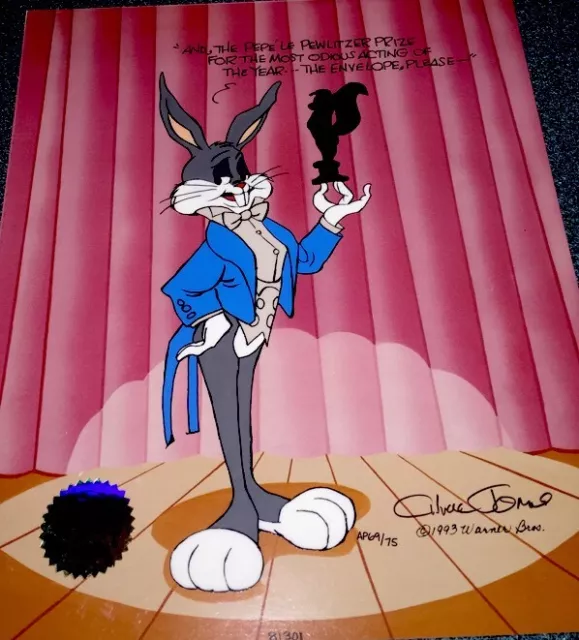 Bugs Bunny Cel Warner Bros Pewlitzer Prize Chuck Jones Signed Rare Artist Proof