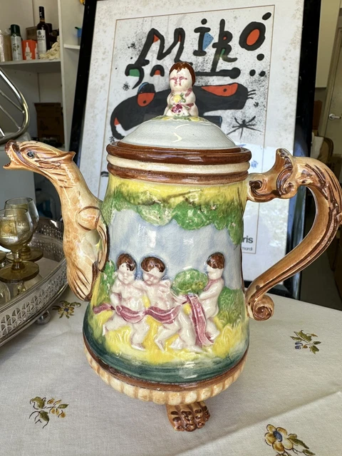 Rare 1940'S 'Morikin Ware' Occupied Japan Cherub Muses & Dragon Spout Teapot Exc Rare 1940'S 'Morikin Ware' Occupied Japan Cherub Muses & Dragon Spout Teapot Exc