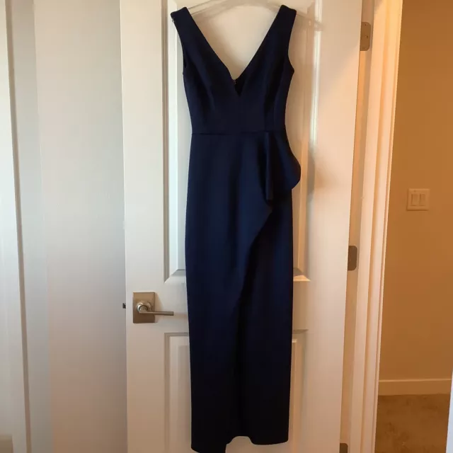 Black Halo Eve by Lauren Berman Hendricks Gown Maxi Dress Size 2 (Navy)