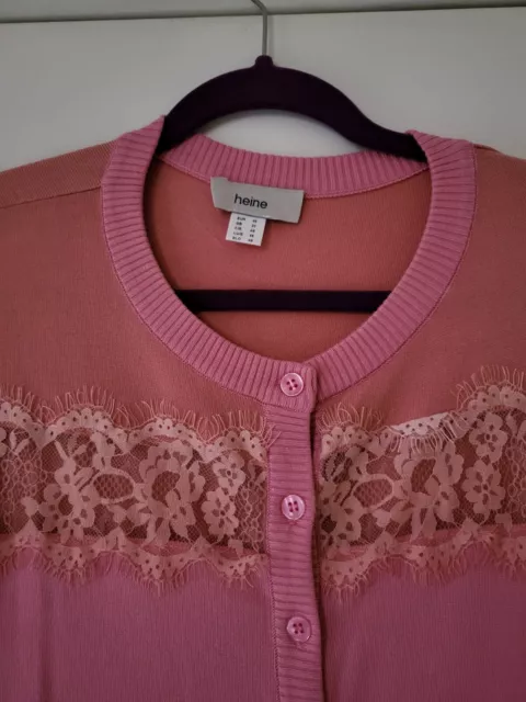 Strickjacke Heine Gr. 46, Romantisch Angehauchtes Jäckchen In Feinem Rose, NEU