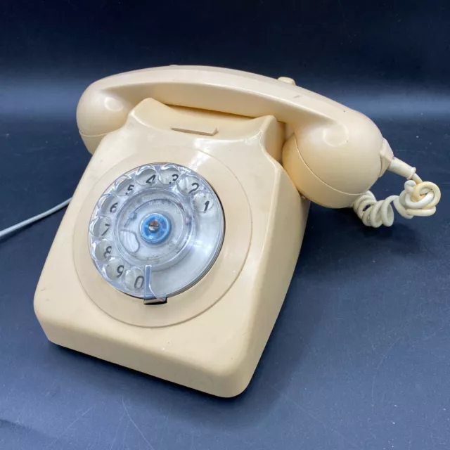 GPO Phone Classic Bell Ring Rotary Dial BLD16 IMP8 Cream BT Plug see below