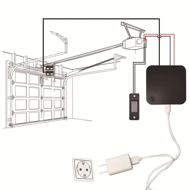 Controller WLAN intelligente per apriporta garage compatibile con Smart Life
