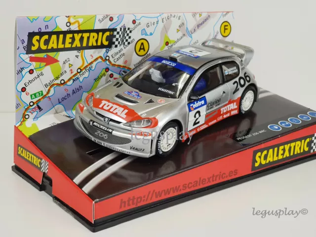 Slot car scx scalextric 6125 Peugeot 206 #2 " Bicampeón Mondiale " Rally
