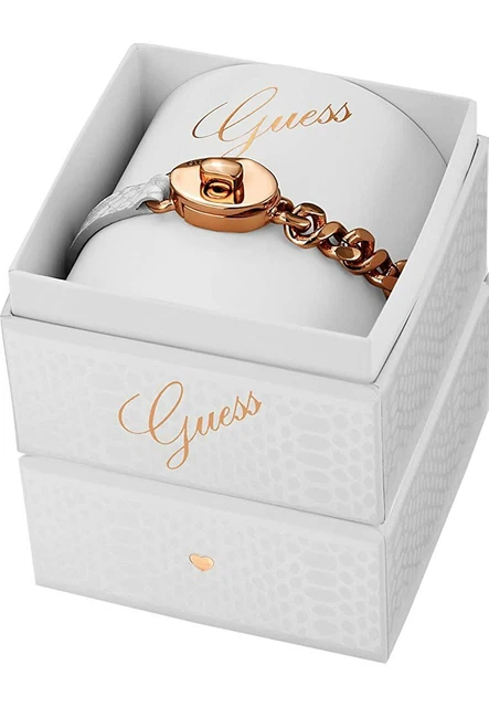 Montre Guess GW0027L1 Pour Femme - Cadran Doré, Bracelet Cuir - Quartz - Neuf Avec Défauts Esthétiques