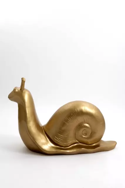 DESIGN Schnecke XXL, GOLD, Designer Deko Figur 3