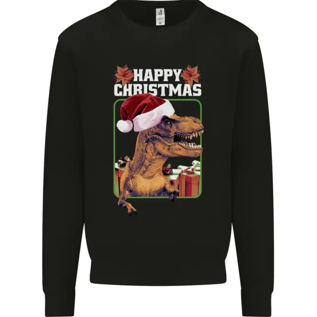 Christmas T-Rex Funny Dinosaur Kids Sweatshirt Jumper