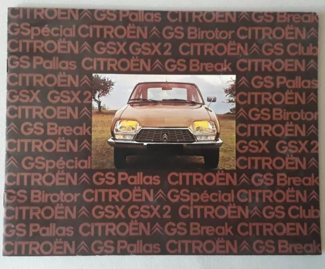 Citroen GS Sortiment Broschüre 1974 - GS GS GSX